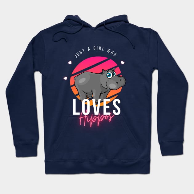 Just a Girl Who Loves Hippos Hoodie by WonkeyCreations